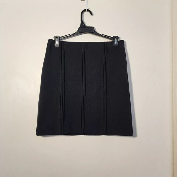 Vtg Y2K Ralph Lauren‎ Green Tartan Label Black Nylon Spandex Mini Skirt Size 0 - Picture 3 of 5